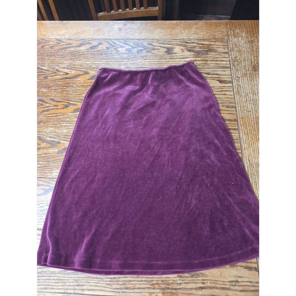 Gudrun Sjoden purple velvet skirt sz Small